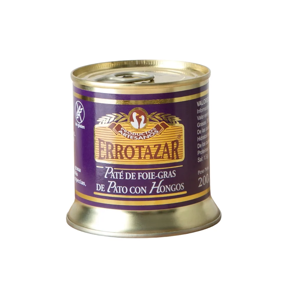 Paté de Foie-Gras con Hongos ERROTAZAR lata 200gr