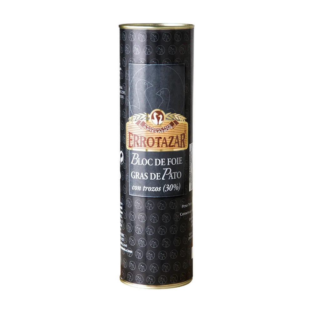 Bloc de Foie-Gras de Pato 30% trozos ERROTAZAR tubo 1kg
