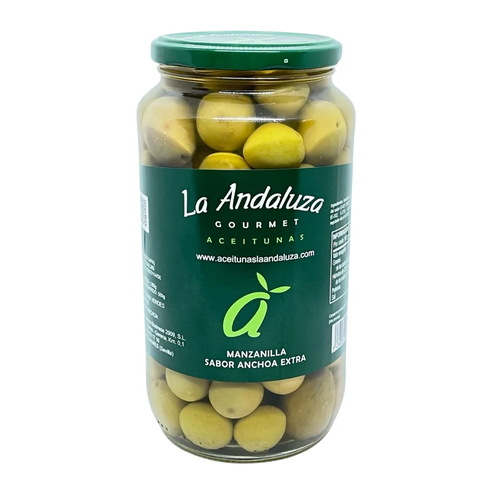 Aceitunas Manzanilla Sabor Anchoa Extra La Andaluza 550gr