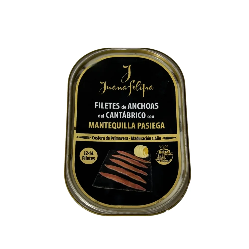 Anchoas del Cantábrico con Mantequilla Pasiega Juana Felipa 12-14 Filetes
