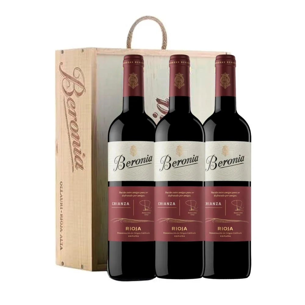 Caja Vino Tinto Beronia Tres Botellas 75cl