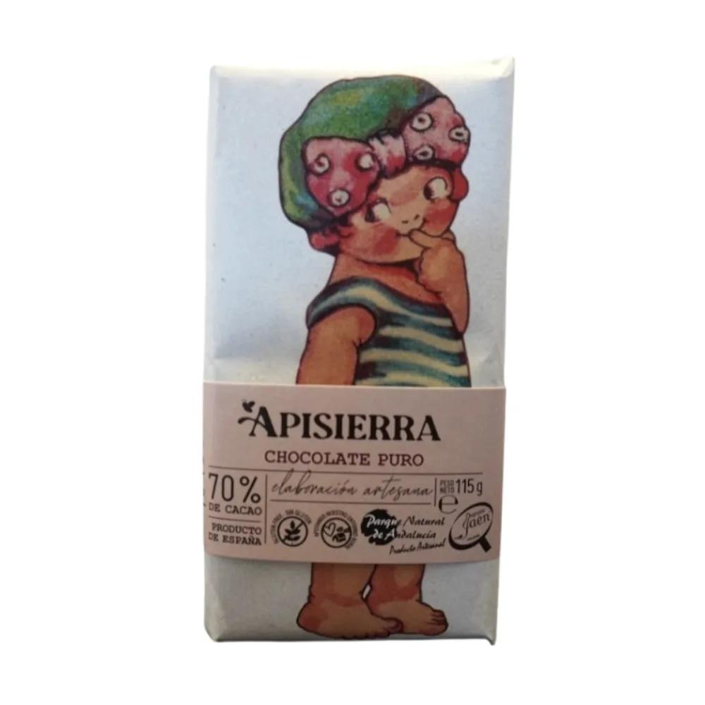 Chocolate Puro 70% Apisierra 115gr