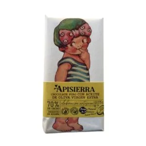 Chocolate Puro con Aceite de Oliva Virgen Extra Apisierra 115gr