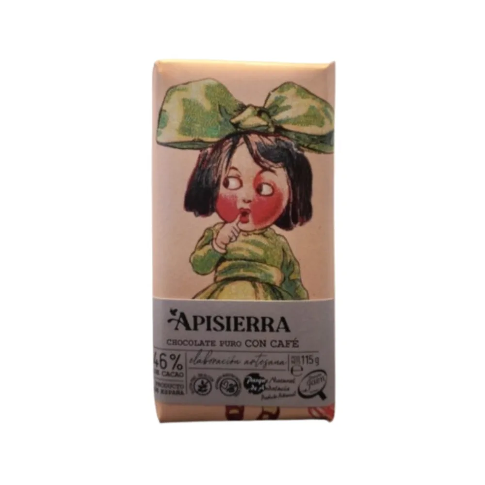 Chocolate Puro con Café Apisierra 115gr