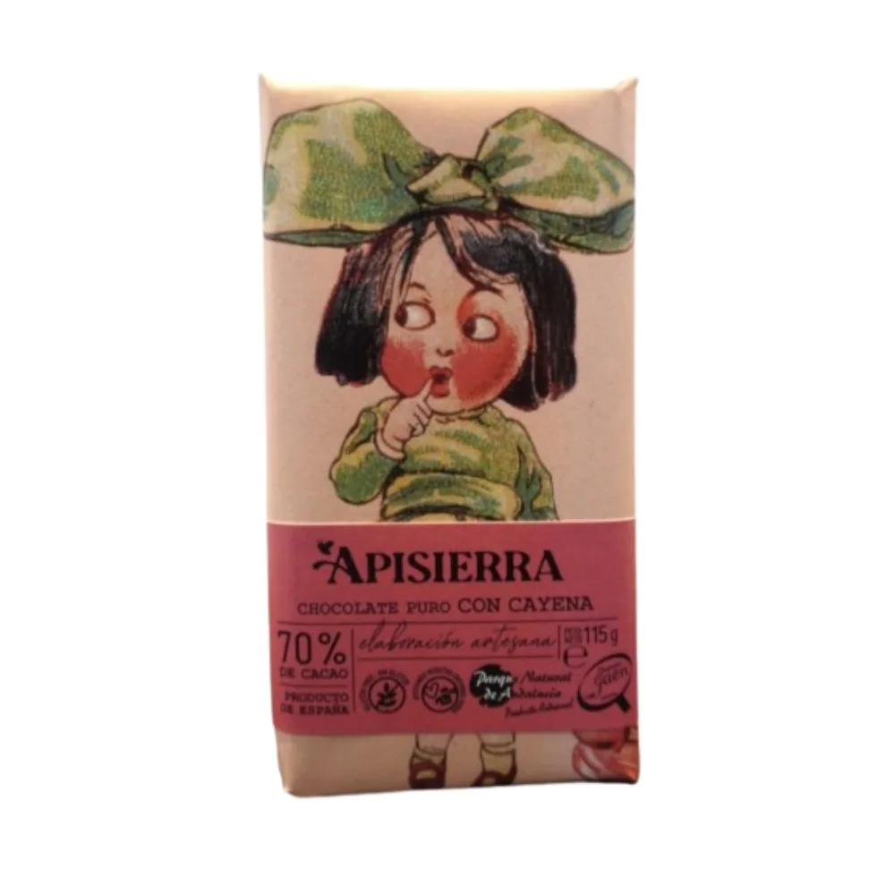 Chocolate Puro con Cayena Apisierra 115gr