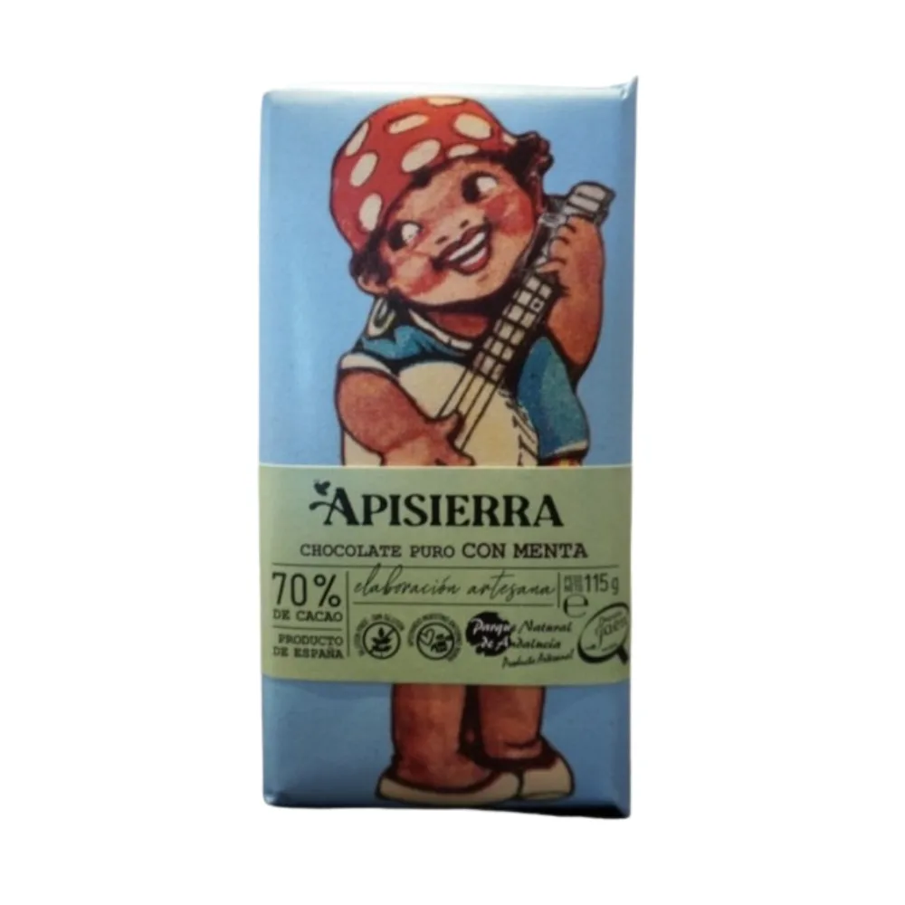 Chocolate Puro con Menta Apisierra 115gr