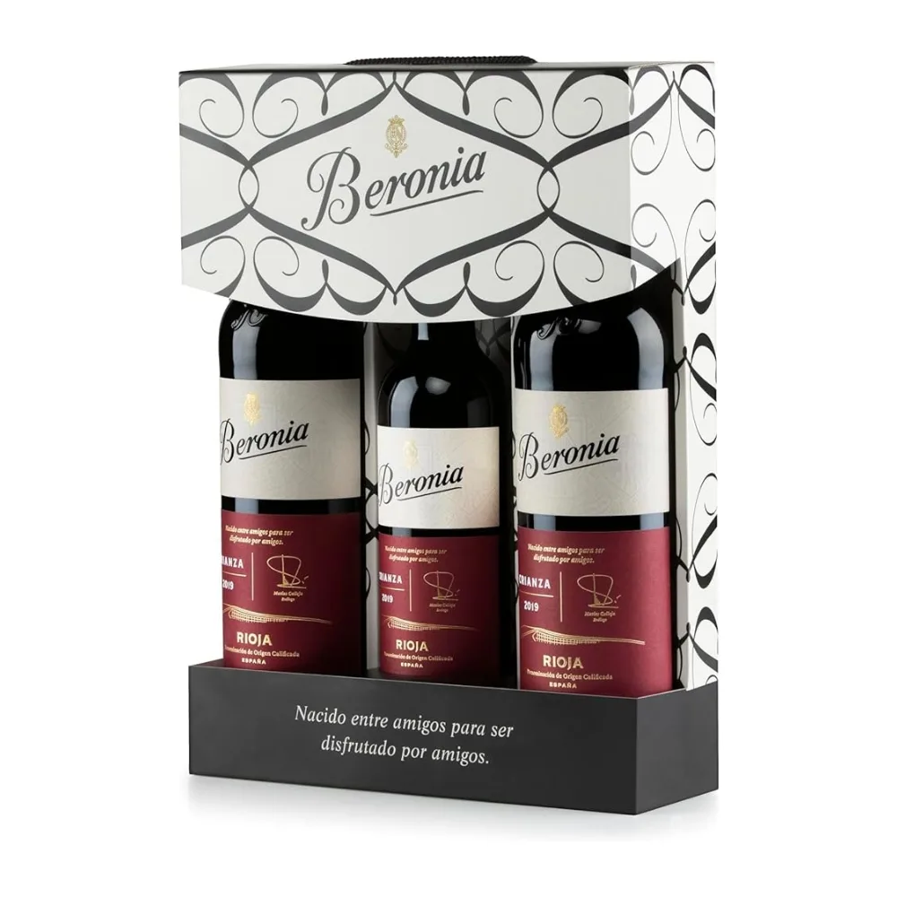 Vino Tinto Estuche Beronia Crianza 2 botellas 75cl + 1 Bot 37,5cl