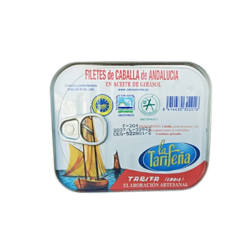 Filetes de Caballa en Aceite de Girasol La tarifeña 250gr