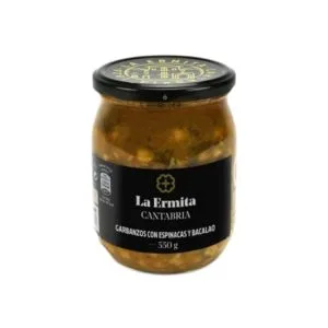 Garbanzos con Espinacas y Bacalao La Ermita 550gr