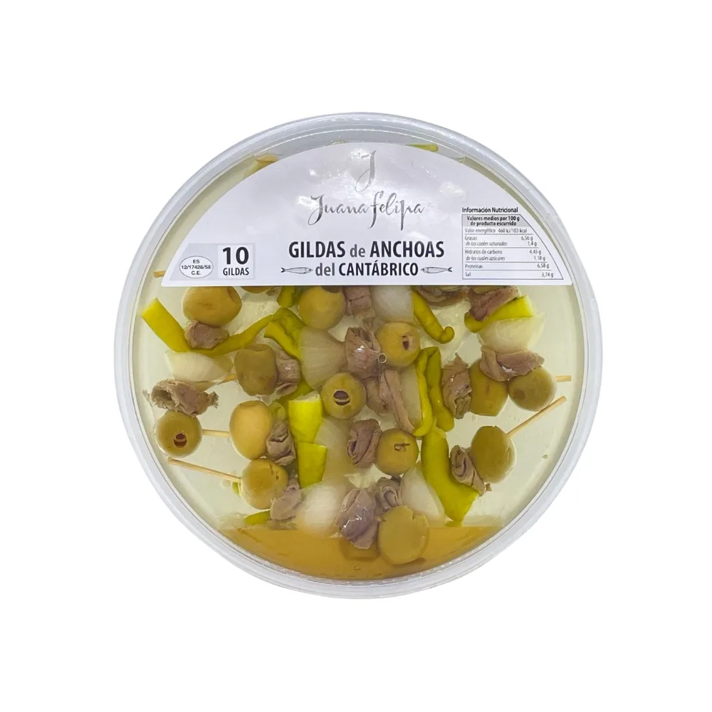 Gildas con Anchoas del Cantábrico Juana Felipa 10uds