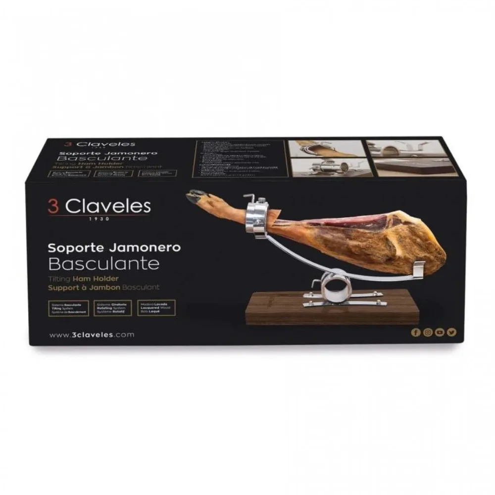 Soporte Jamonero Basculante 3 Claveles - Imagen 4