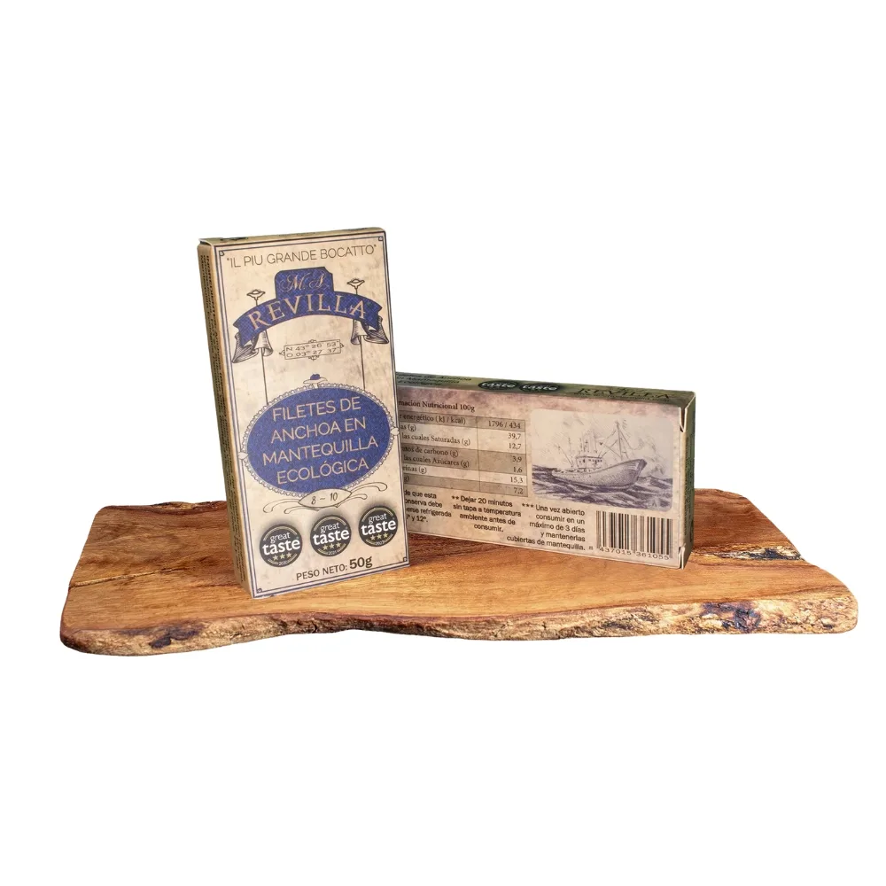 Octavillo de Filetes de Anchoa en Mantequilla Ecológica M.A. Revilla