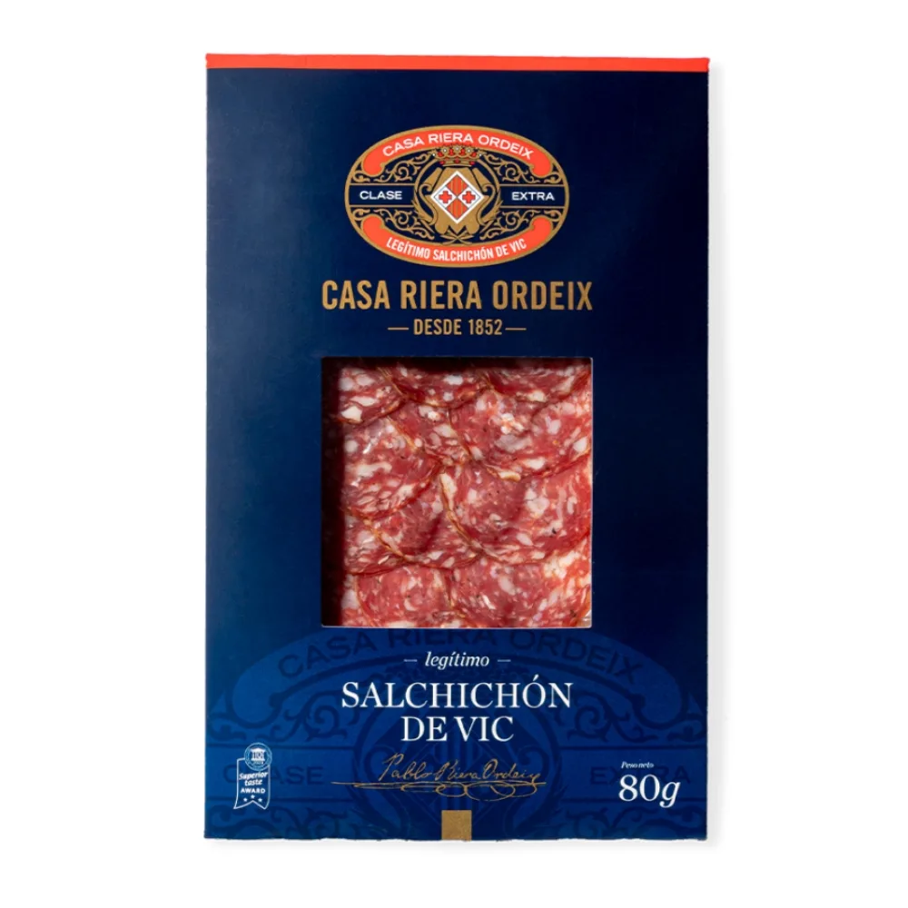 SALCHICHÓN DE VIC LONCHEADO CASA RIERA 80GR
