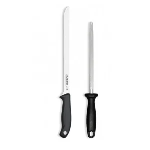 Set de Cuchillo Jamonero Evo y Chaira 3 Claveles