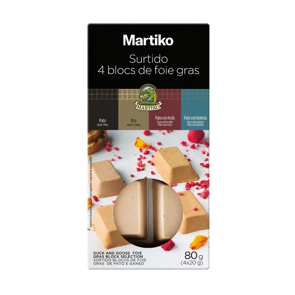 Tabla Bloc de Pato, Oca, Boletus y Trufa 4×20gr