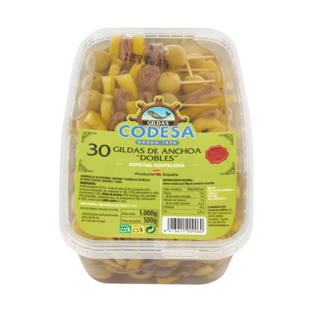 Gildas con Anchoas Dobles Codesa 30 Unidades