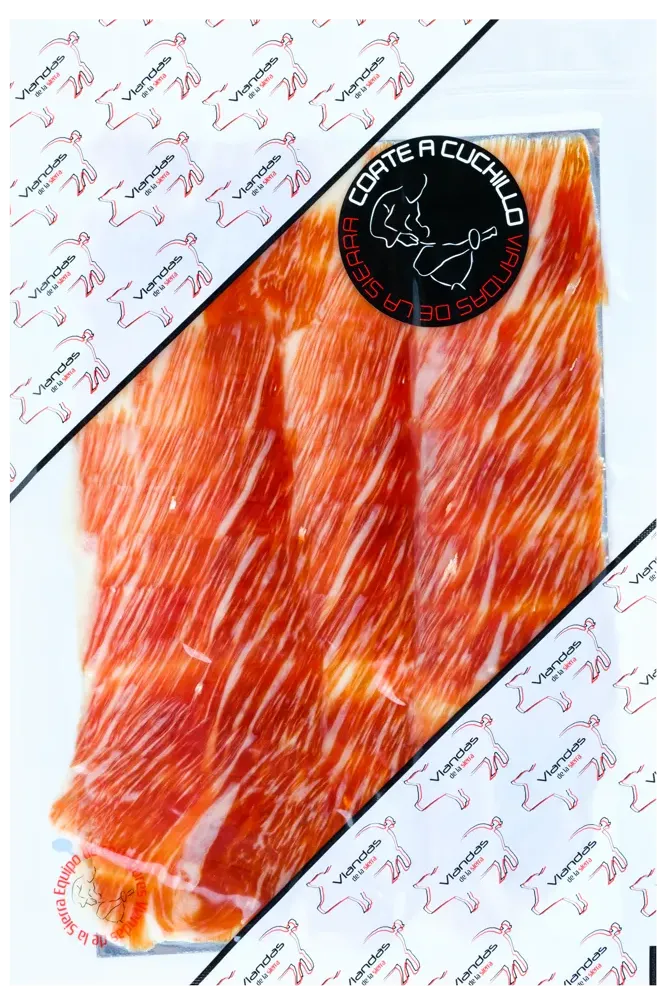 JAMÓN 50% IBÉRICO DE CEBO 100GR CORTE A CUCHILLO — Viandas de la Sierra